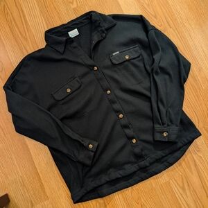 Columbia Black Textured Button-Down Shirt